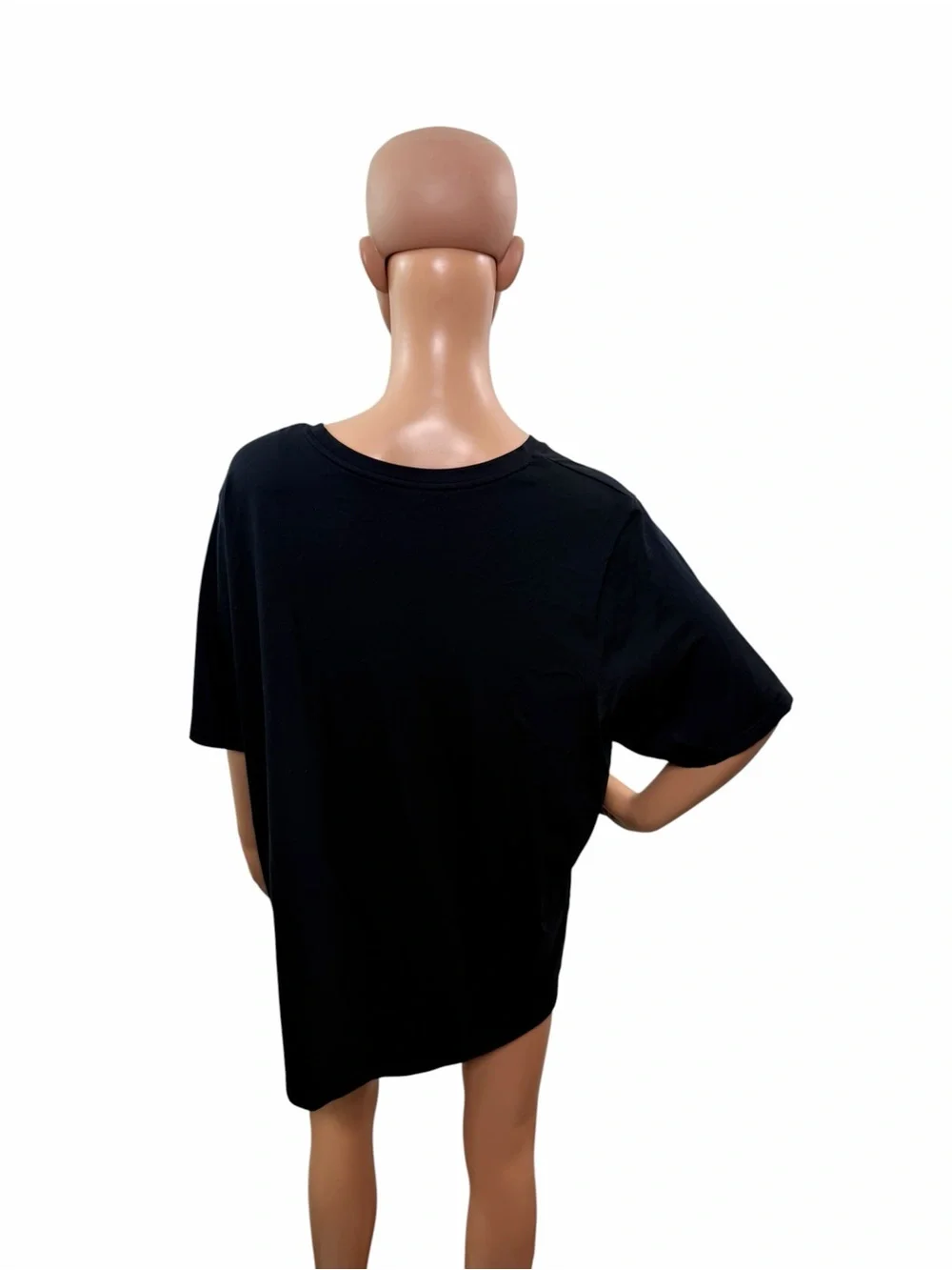 Lands End Women’s Plus Size 2X (16W-18W) Supima Cotton Short Sleeve Black Tee